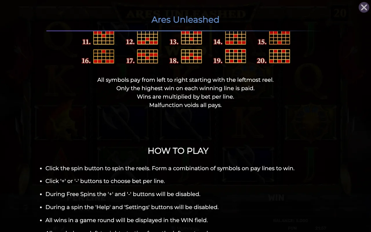 Game rules, page 6 — Ares Unleashed