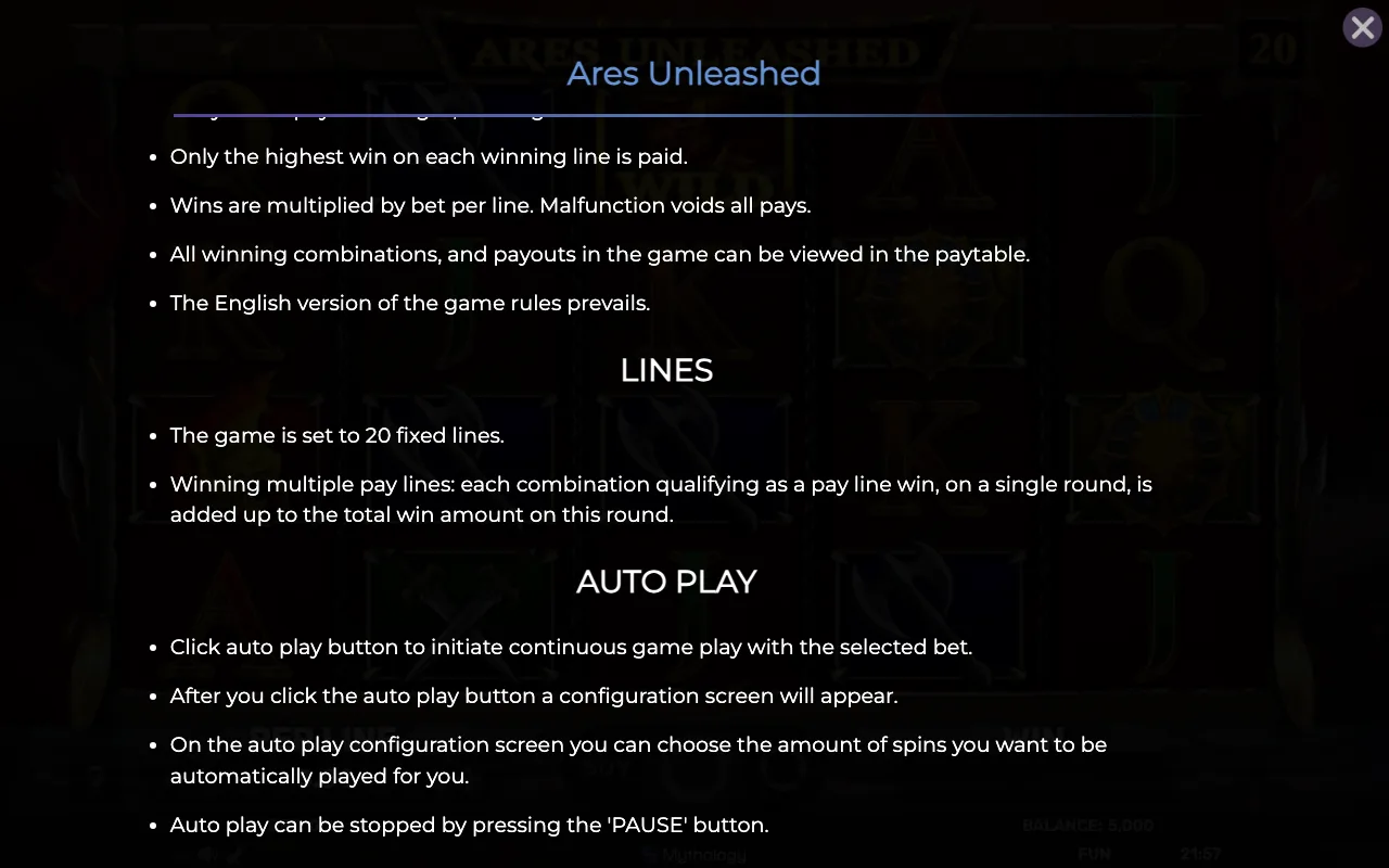 Lines — Ares Unleashed