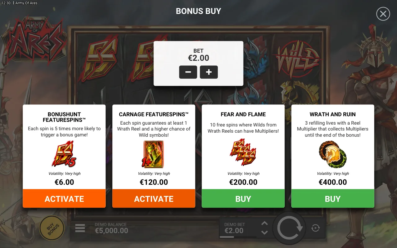 Buying the feature — Army of Ares
