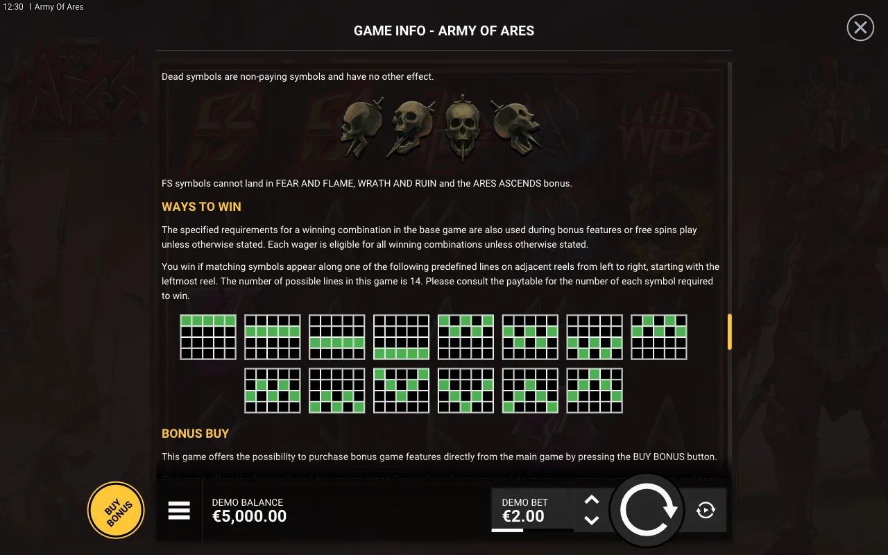 Ways to win — Army of Ares