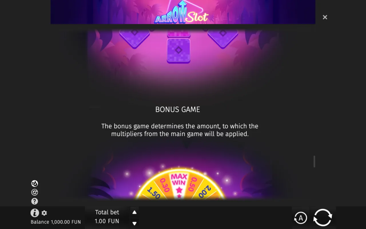 Bonus game — Arrow Slot