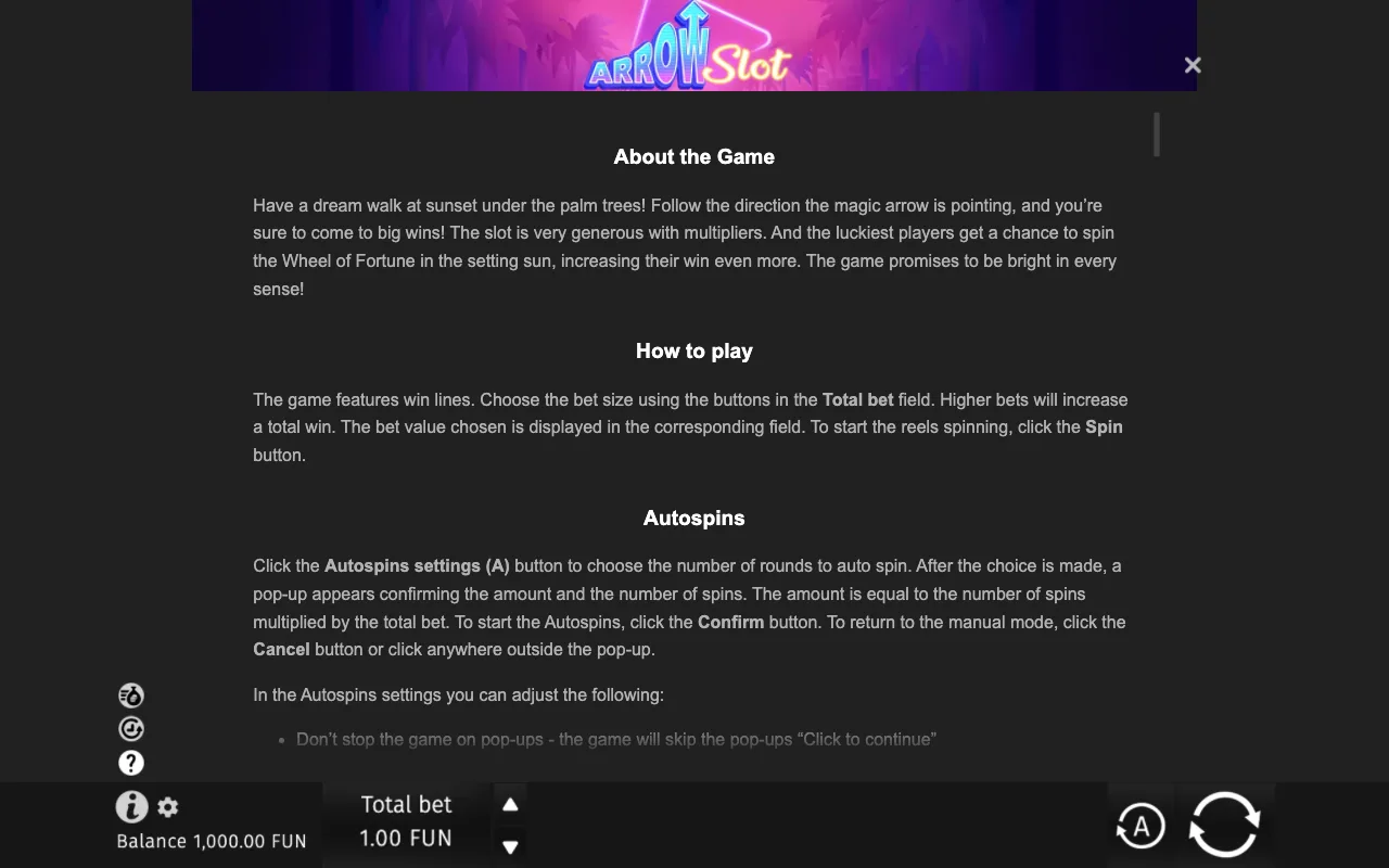 Game rules, page 5 — Arrow Slot