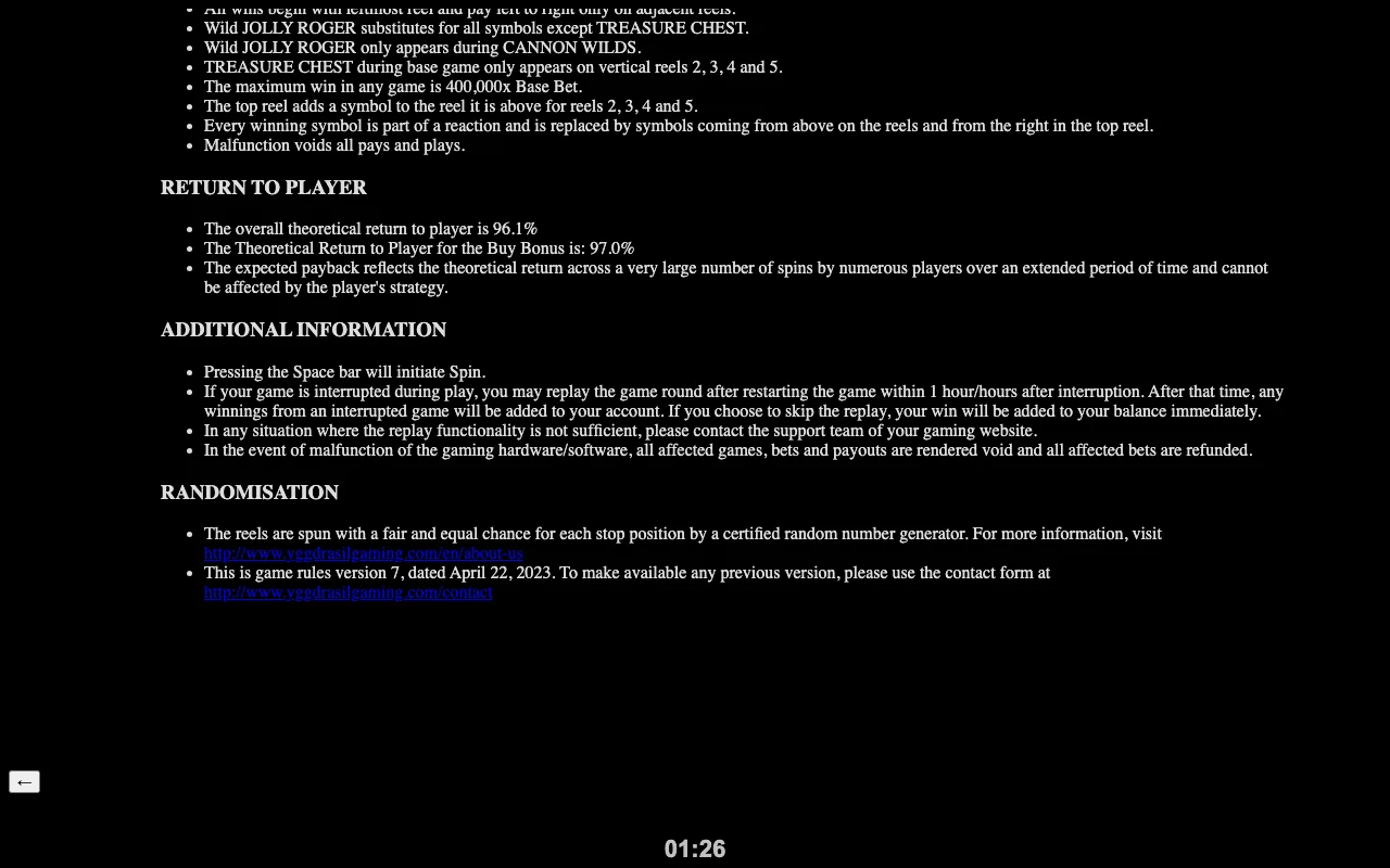 Game rules, page 5 — Arrr 10k Ways