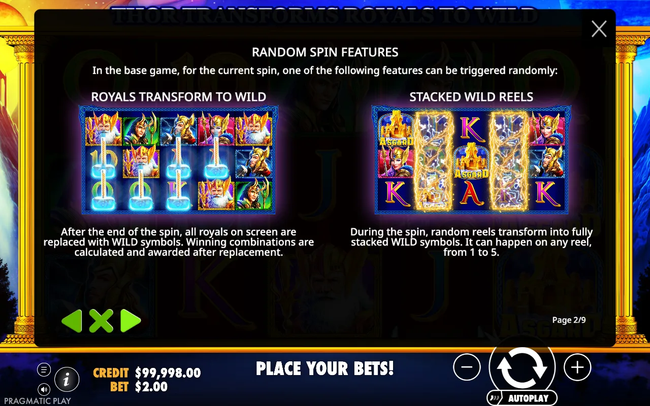 Random spin features — Asgard