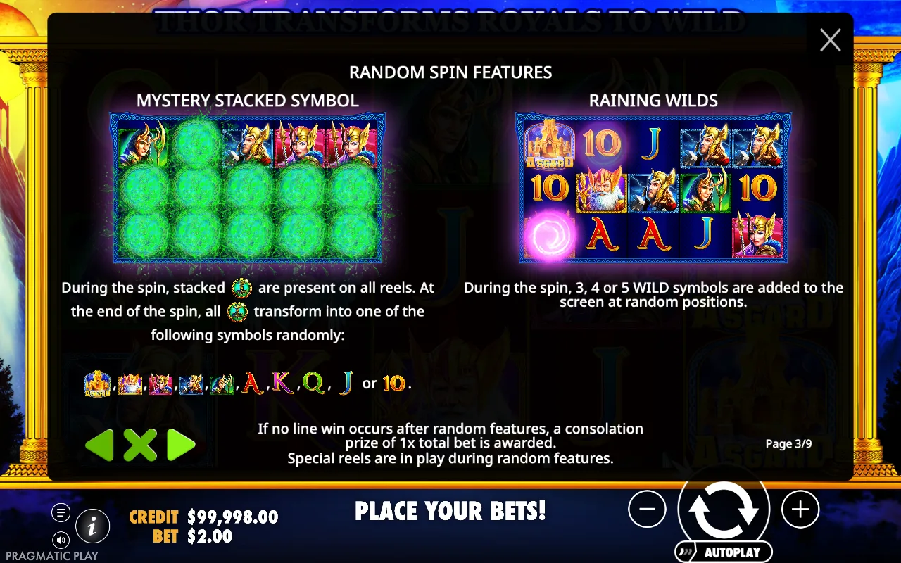Random spin features — Asgard