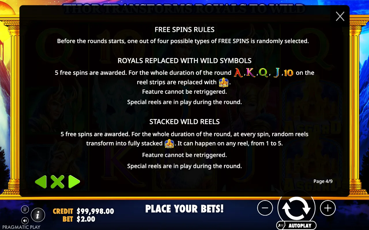 Free spins rules — Asgard