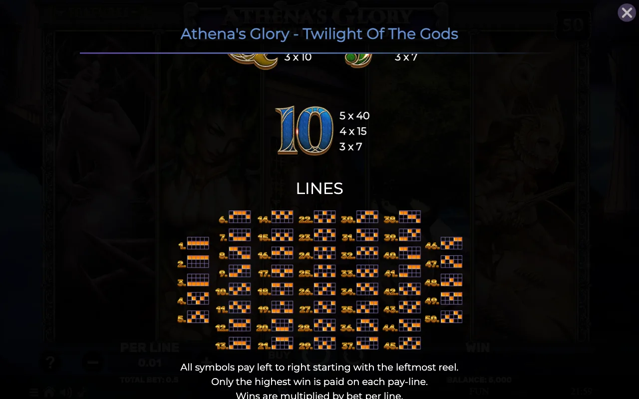 Game rules, page 6 — Athenas Glory Twilight of The Gods
