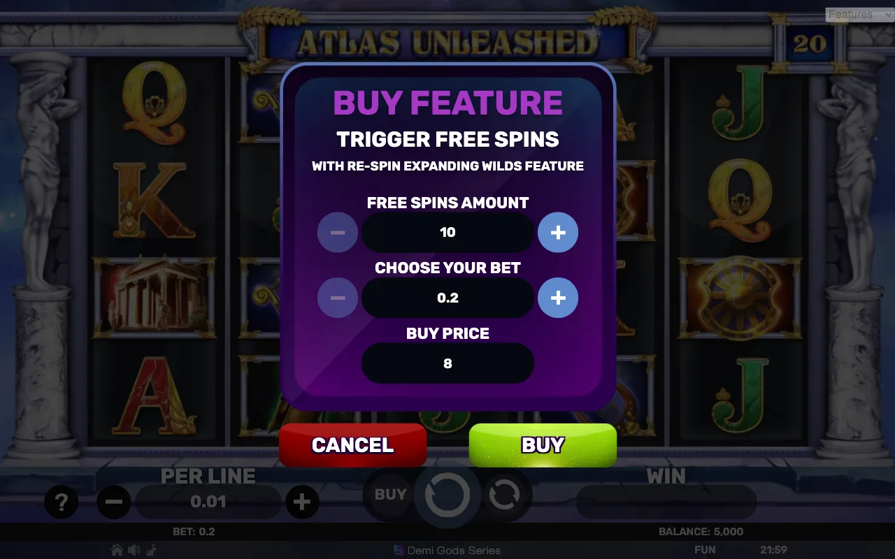 Buying the feature — Atlas Unleashed