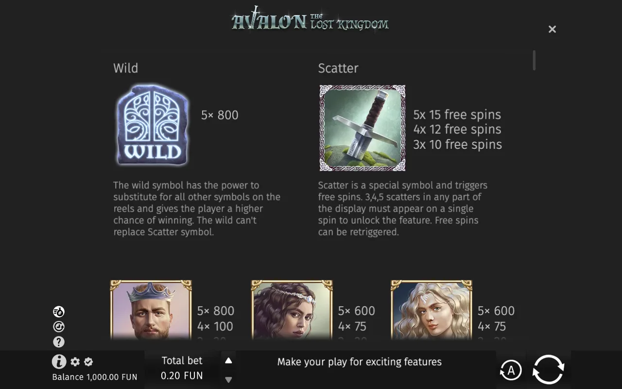 Game rules, page 1 — Avalon: The Lost Kingdom