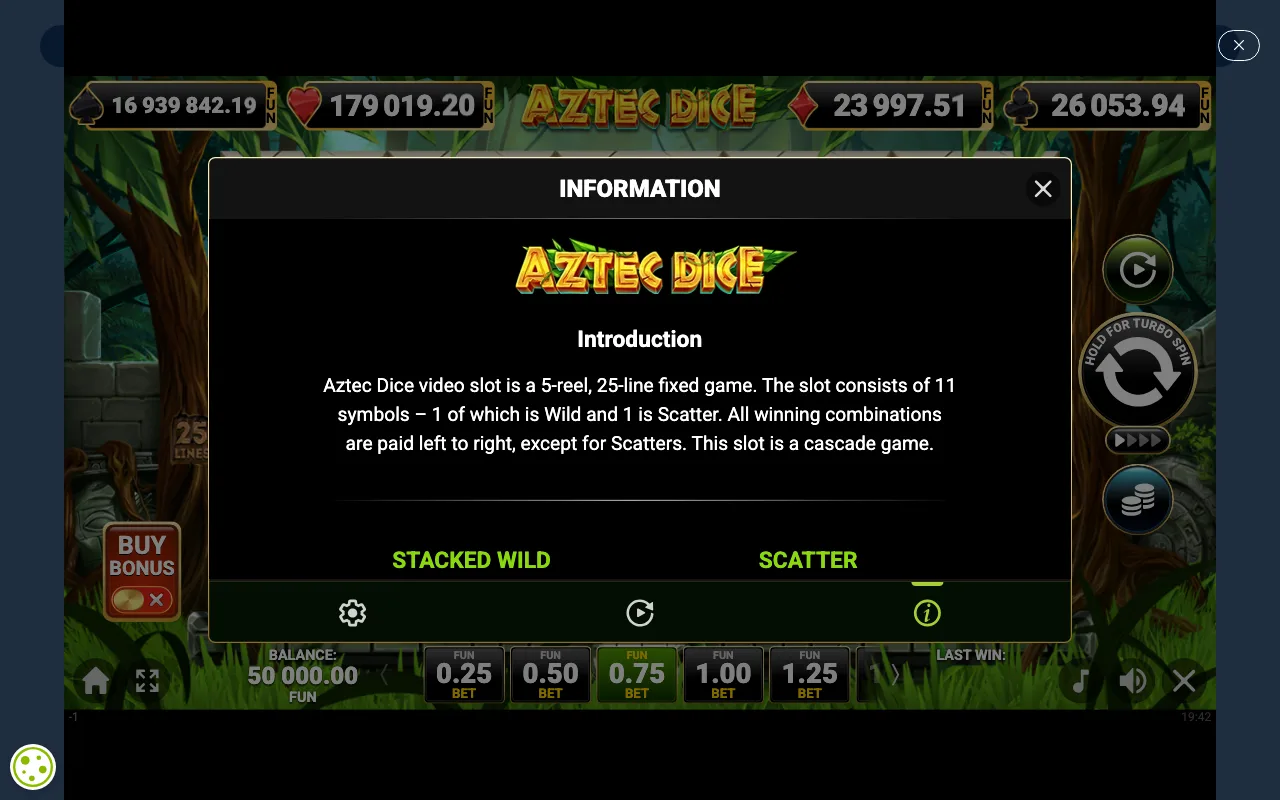 Game rules, page 1 — Aztec Dice