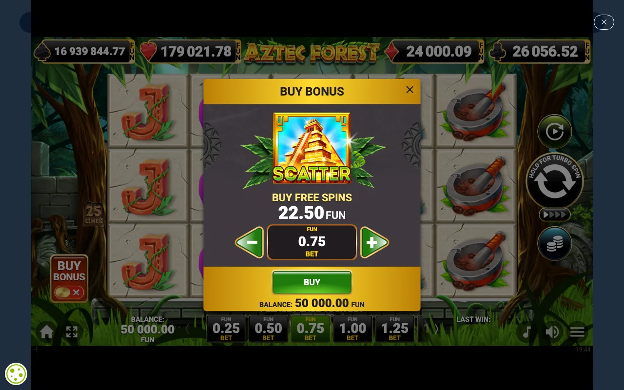 Buying the feature — Aztec Forest