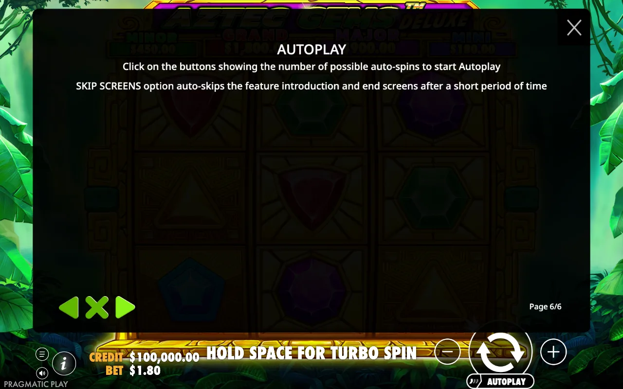 Autoplay — Aztec Gems Deluxe