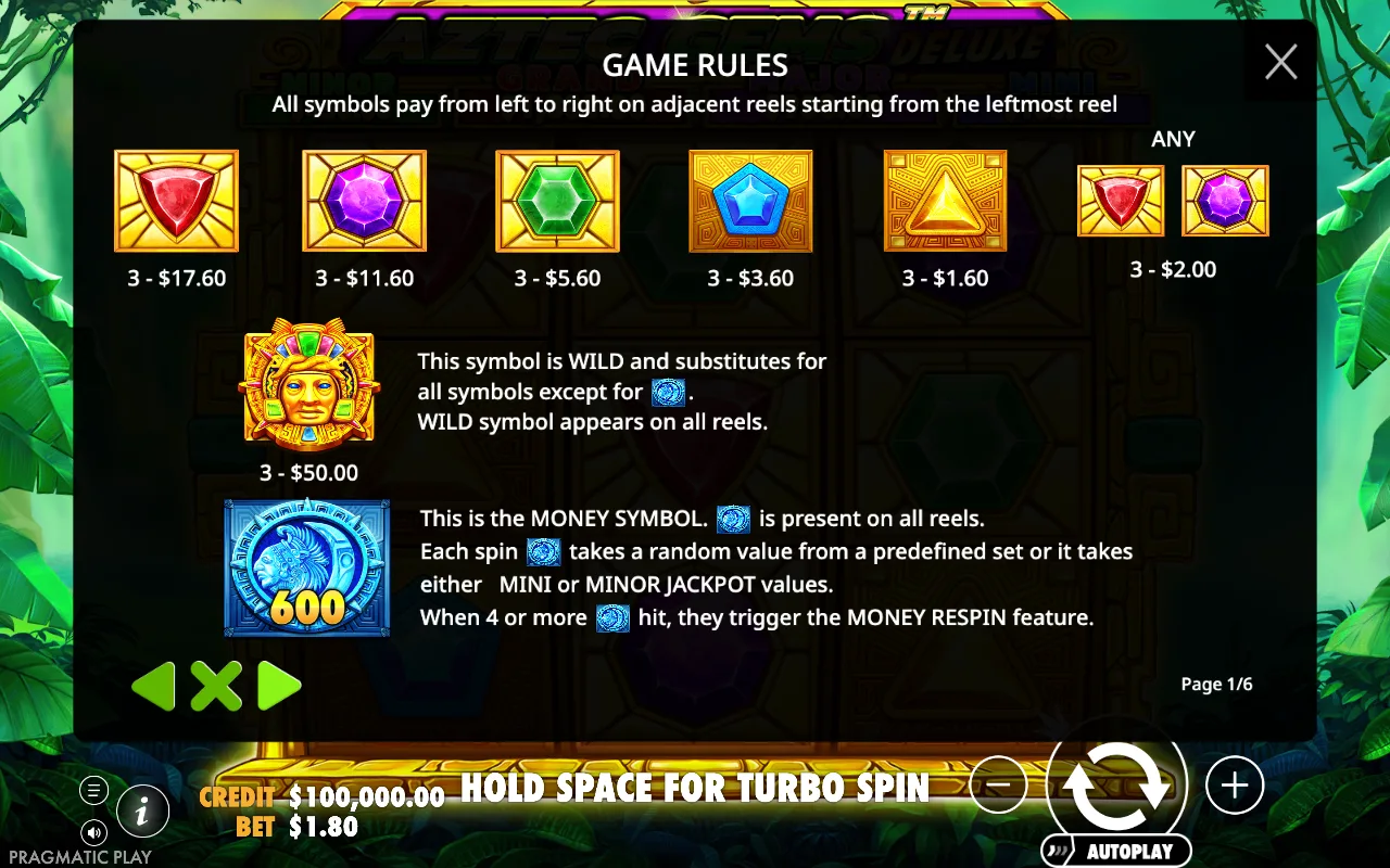 Game rules, page 7 — Aztec Gems Deluxe