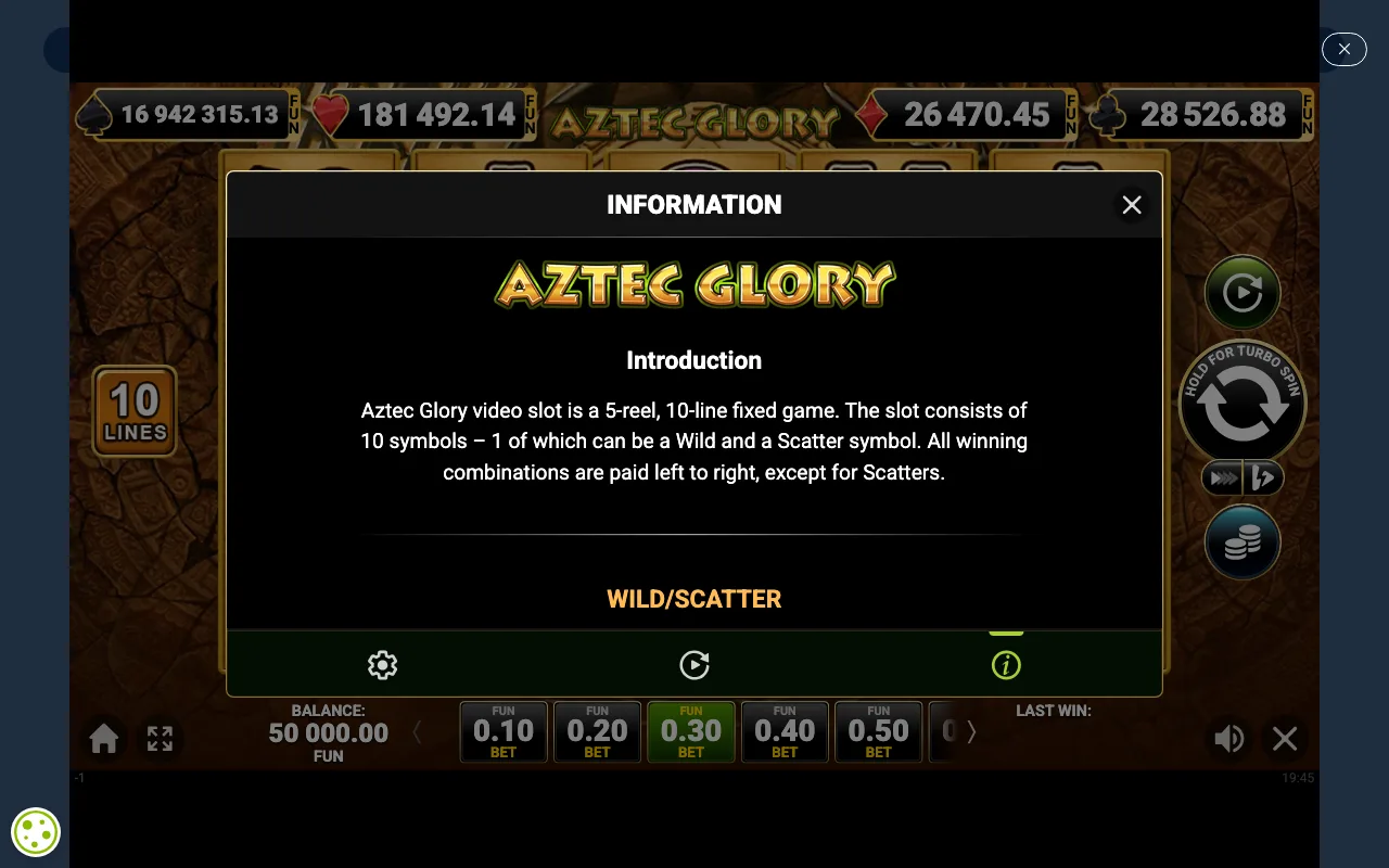 Game rules, page 1 — Aztec Glory