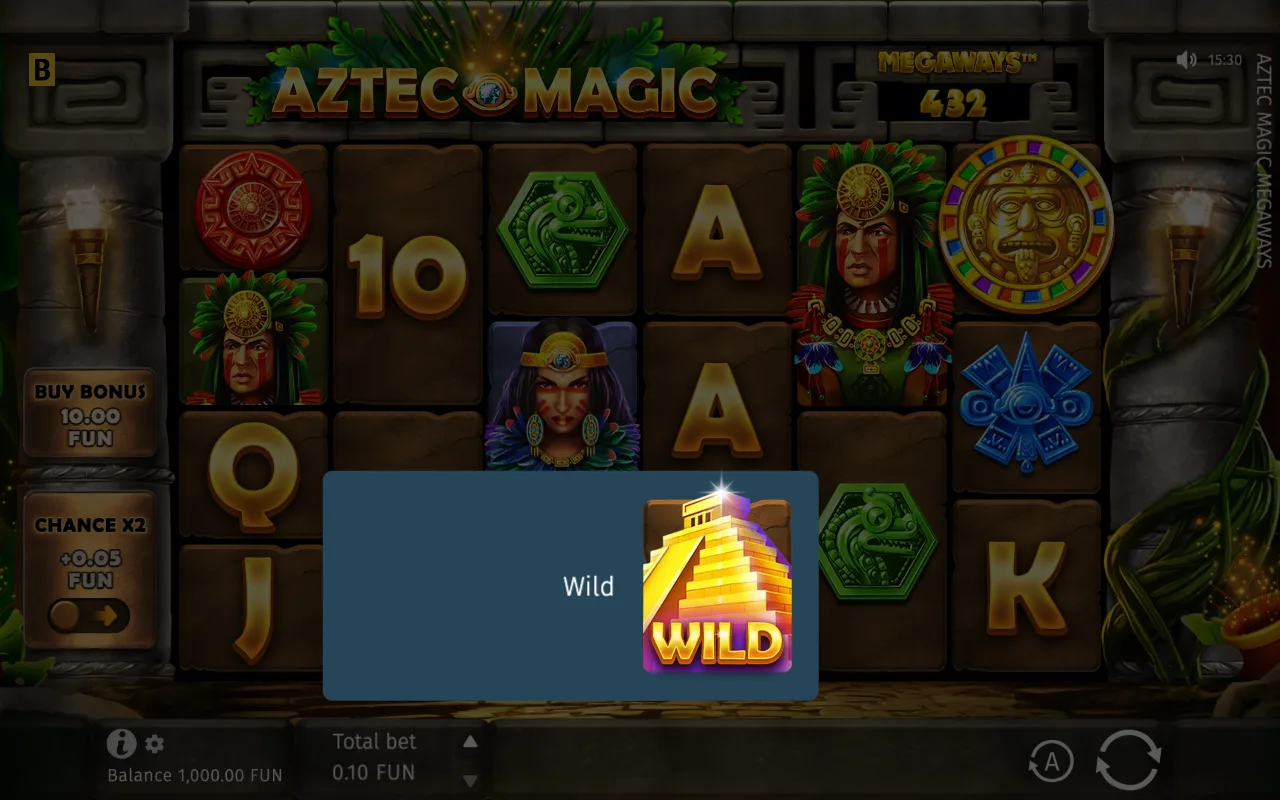 The base game — Aztec Magic Megaways