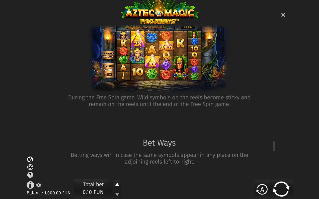 Game rules, page 5 — Aztec Magic Megaways
