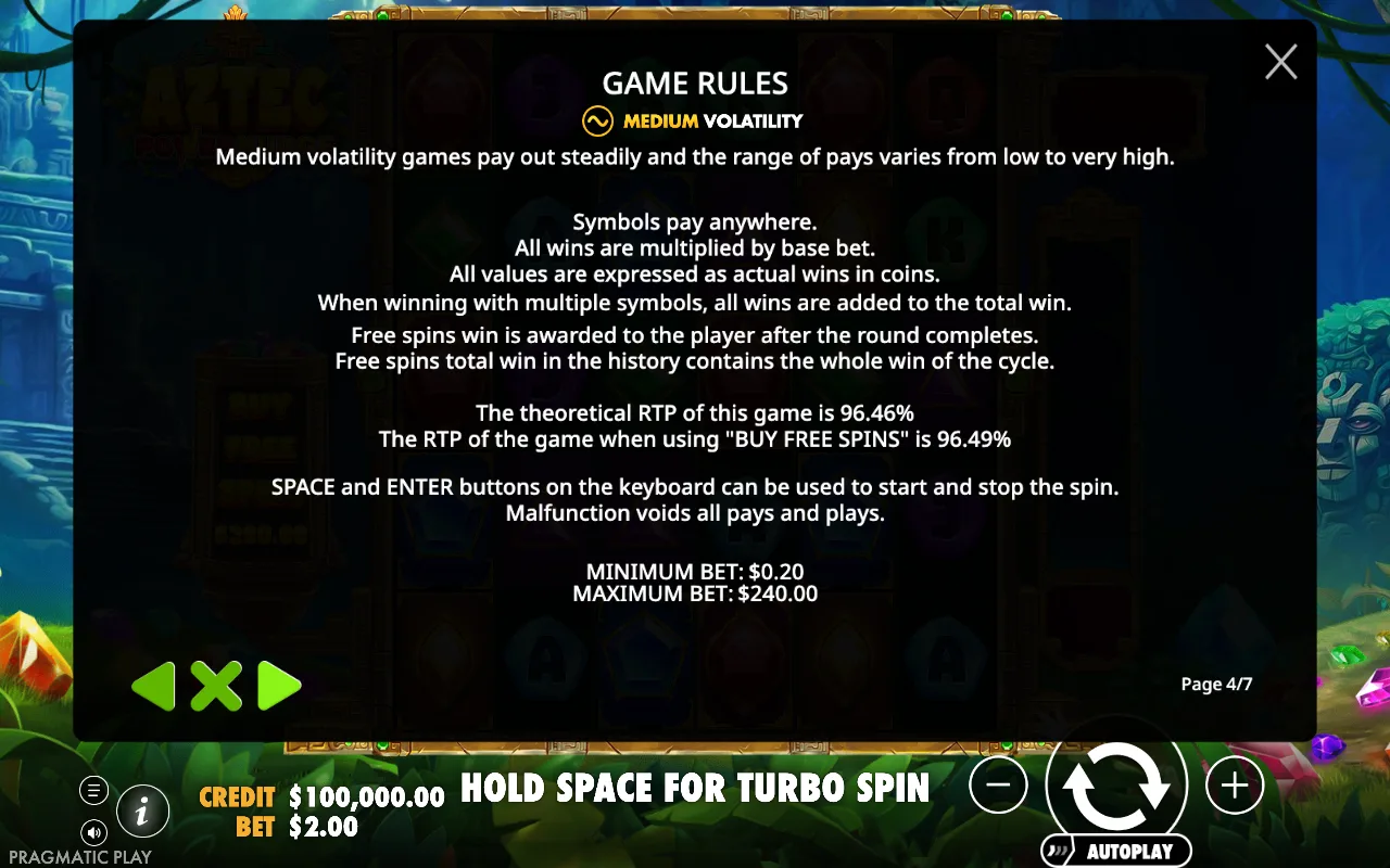 Game rules — Aztec Powernudge