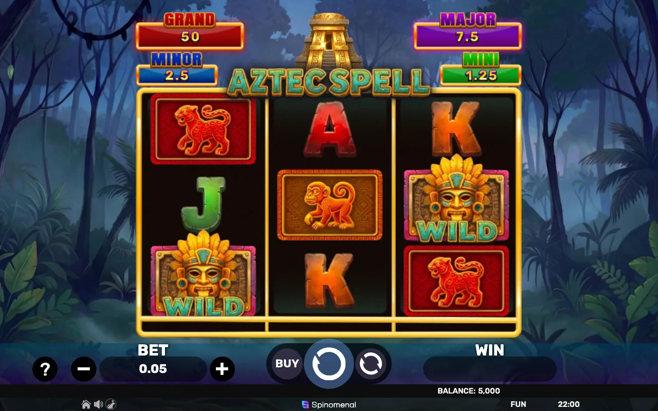 The base game — Aztec Spell Holdhit 3x3