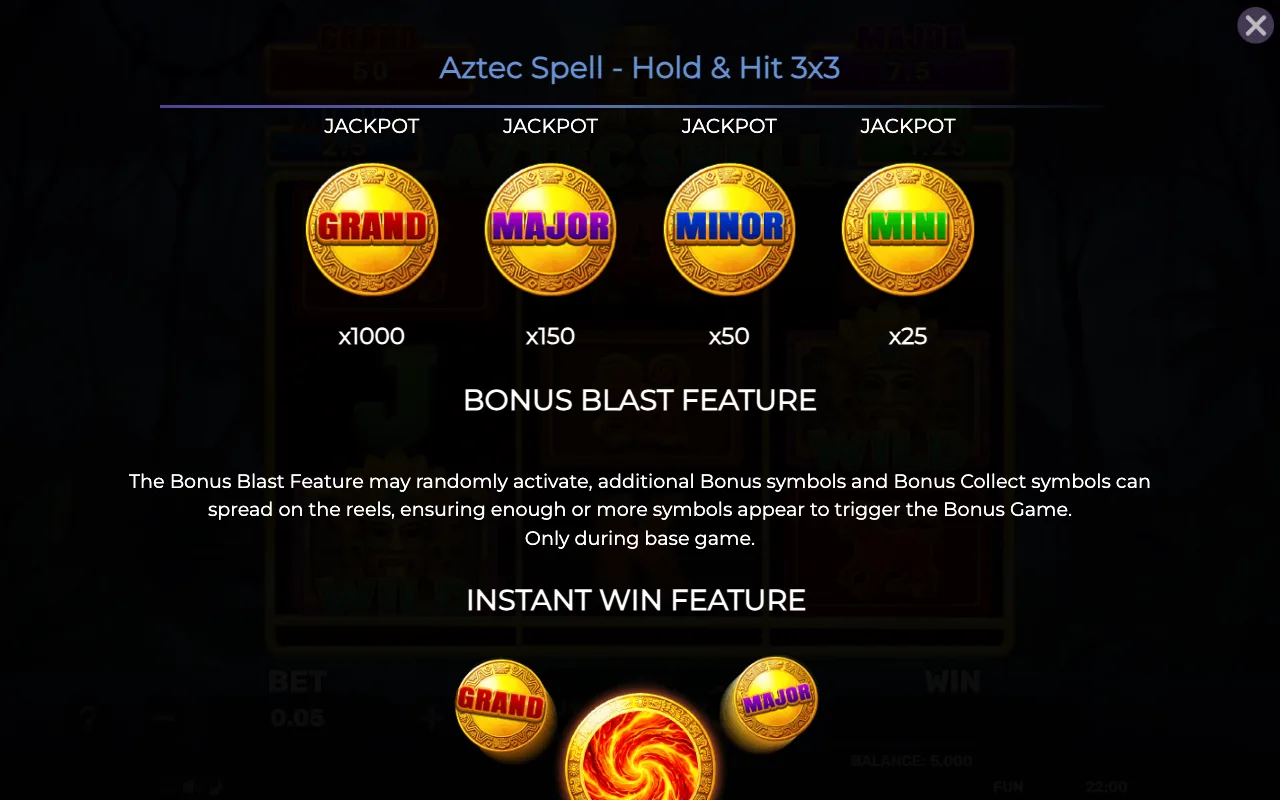 Game rules, page 3 — Aztec Spell Holdhit 3x3