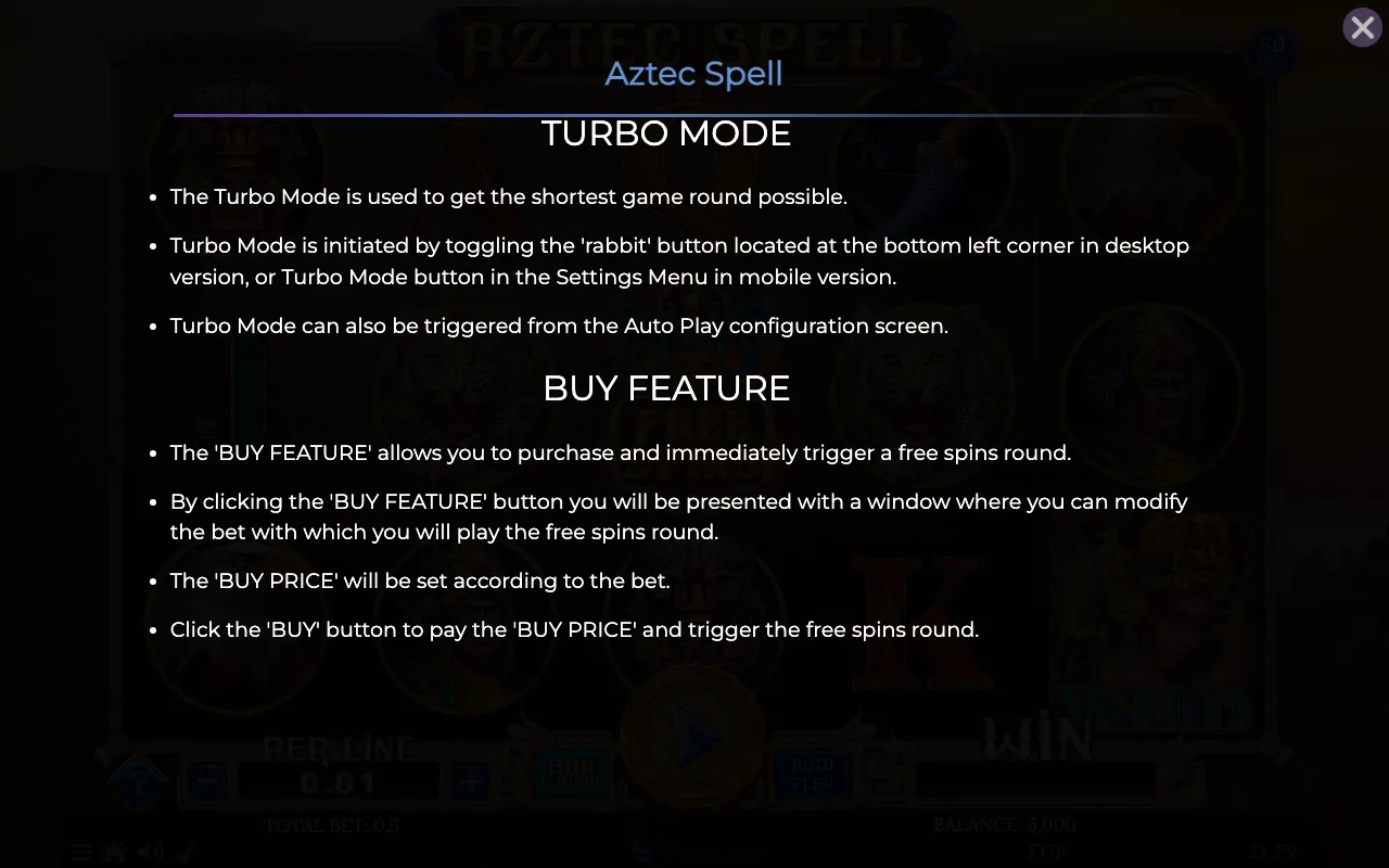 Game rules, page 8 — Aztec Spell