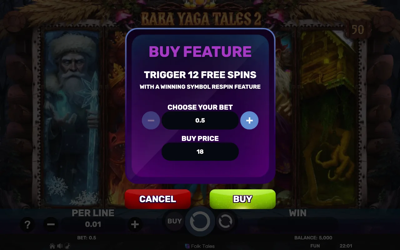 Buying the feature — Baba Yaga Tales 2