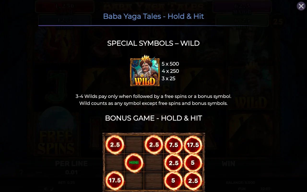 Special symbols - wild — Baba Yaga Tales Hold Hit