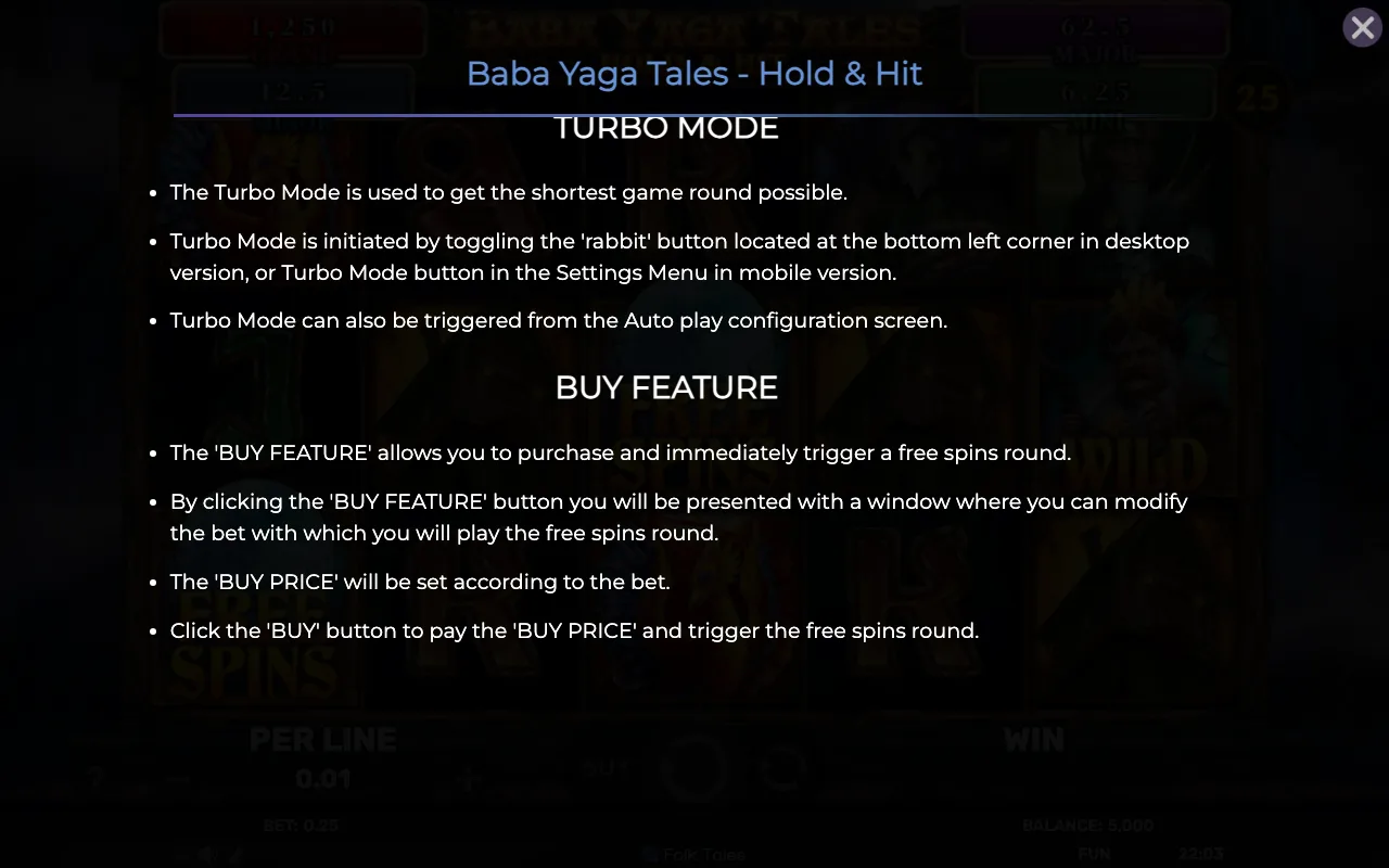 Game rules, page 8 — Baba Yaga Tales Hold Hit