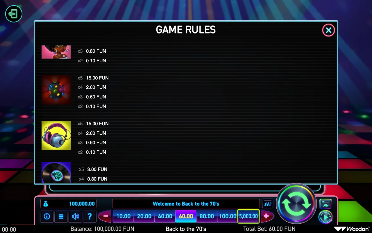 Game rules, page 3 — Back to The 70s