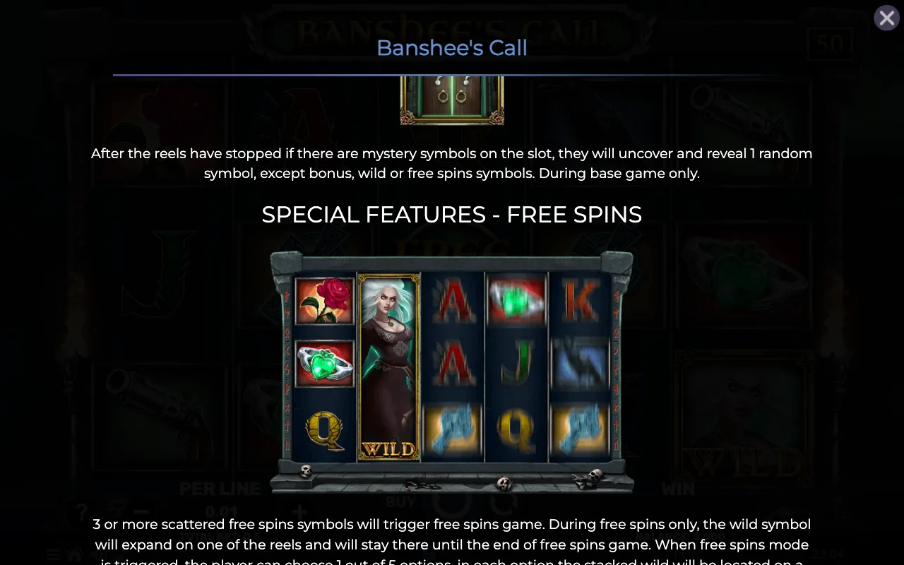 Special features - free spins — Banshees Call