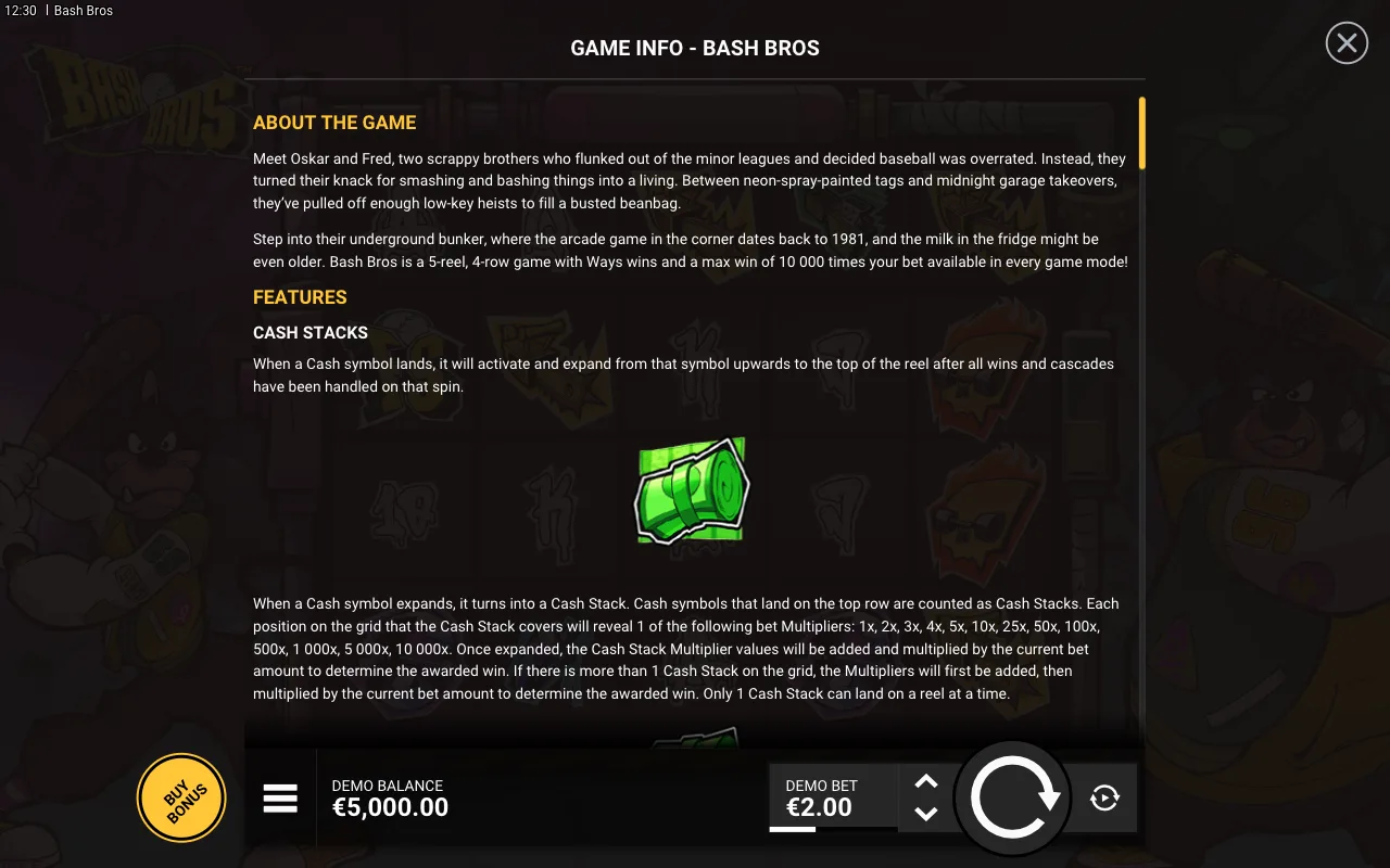 Game rules, page 1 — Bash Bros