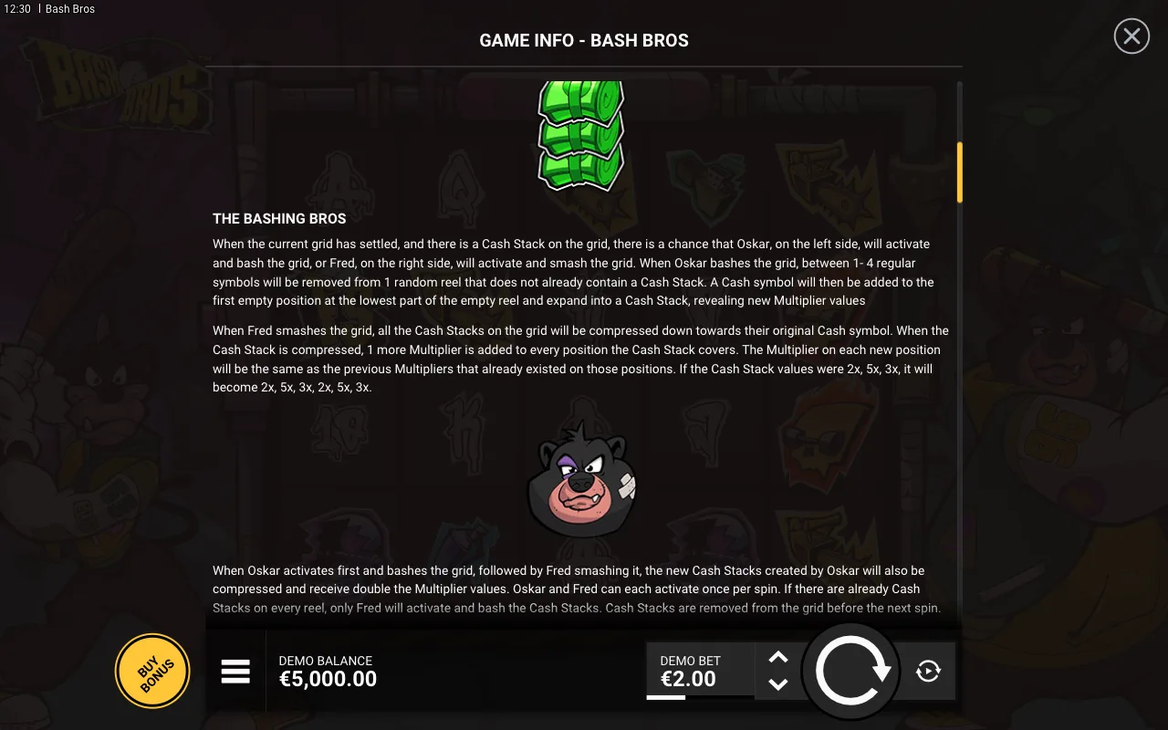 Game rules, page 2 — Bash Bros