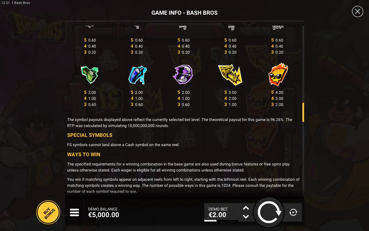 Game rules, page 5 — Bash Bros