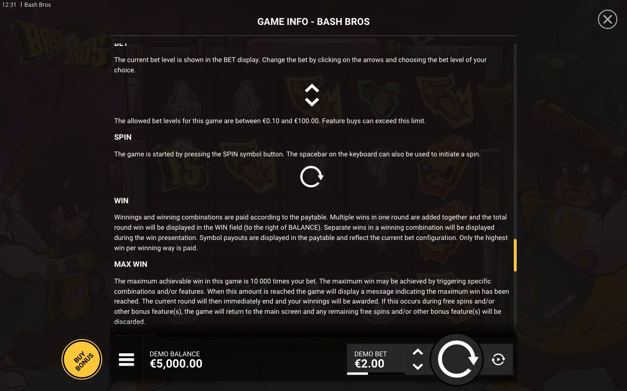 Game rules, page 7 — Bash Bros