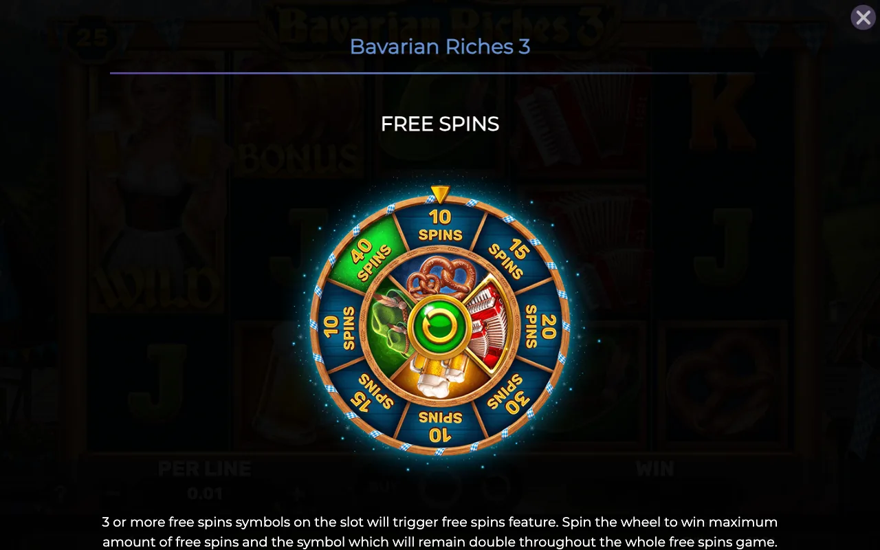 Free spins — Bavarian Riches 3
