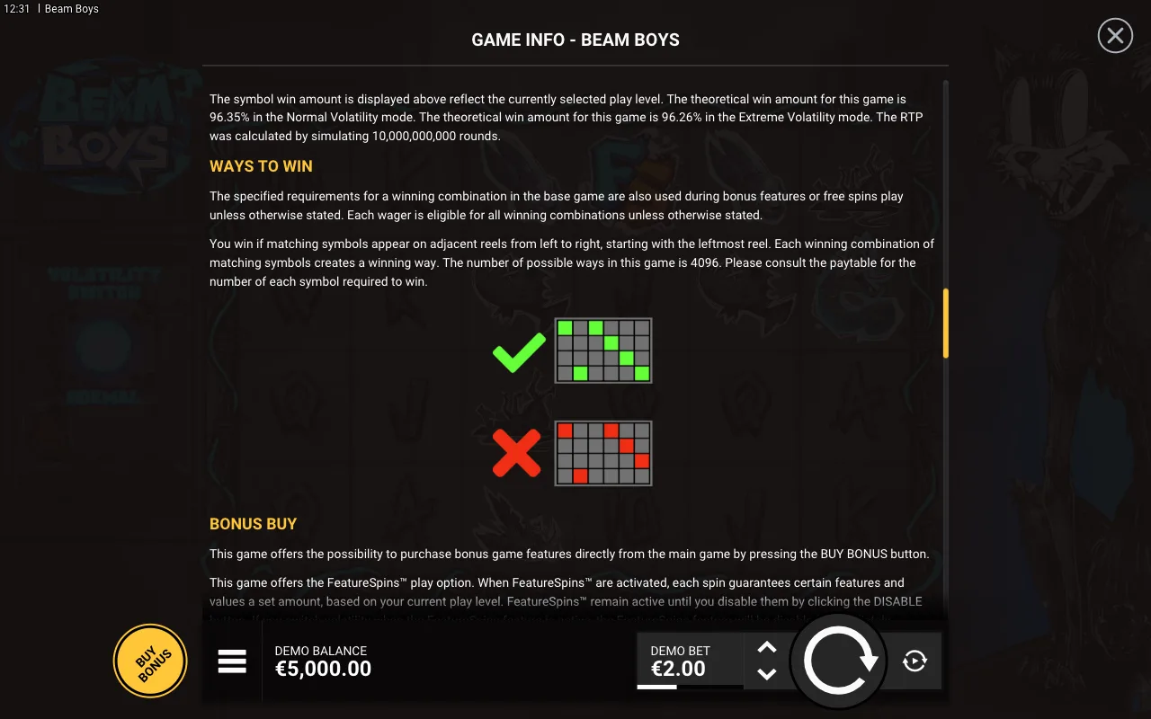 Ways to win — Beam Boys