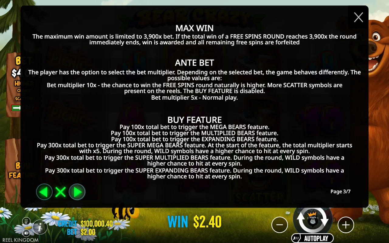 Max win — Bear Crazy