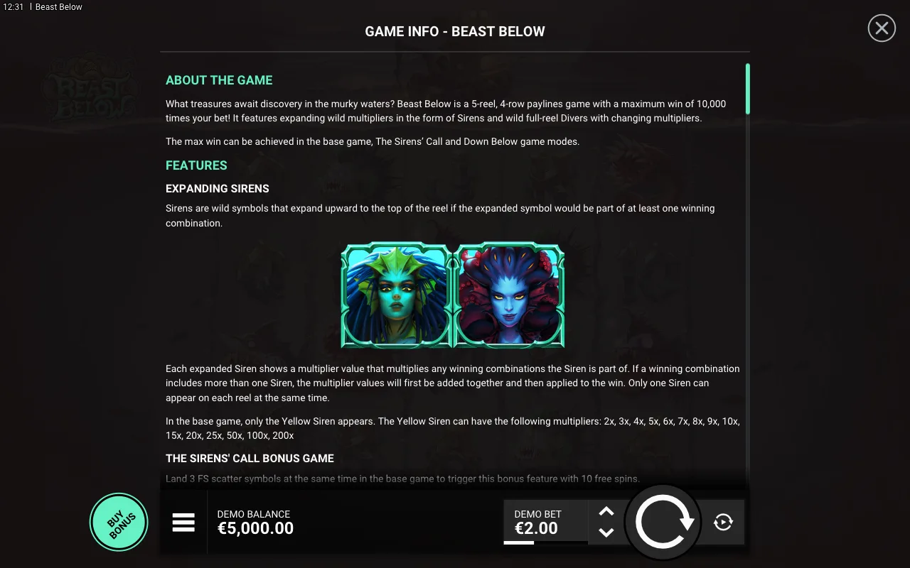 Features — Beast Below