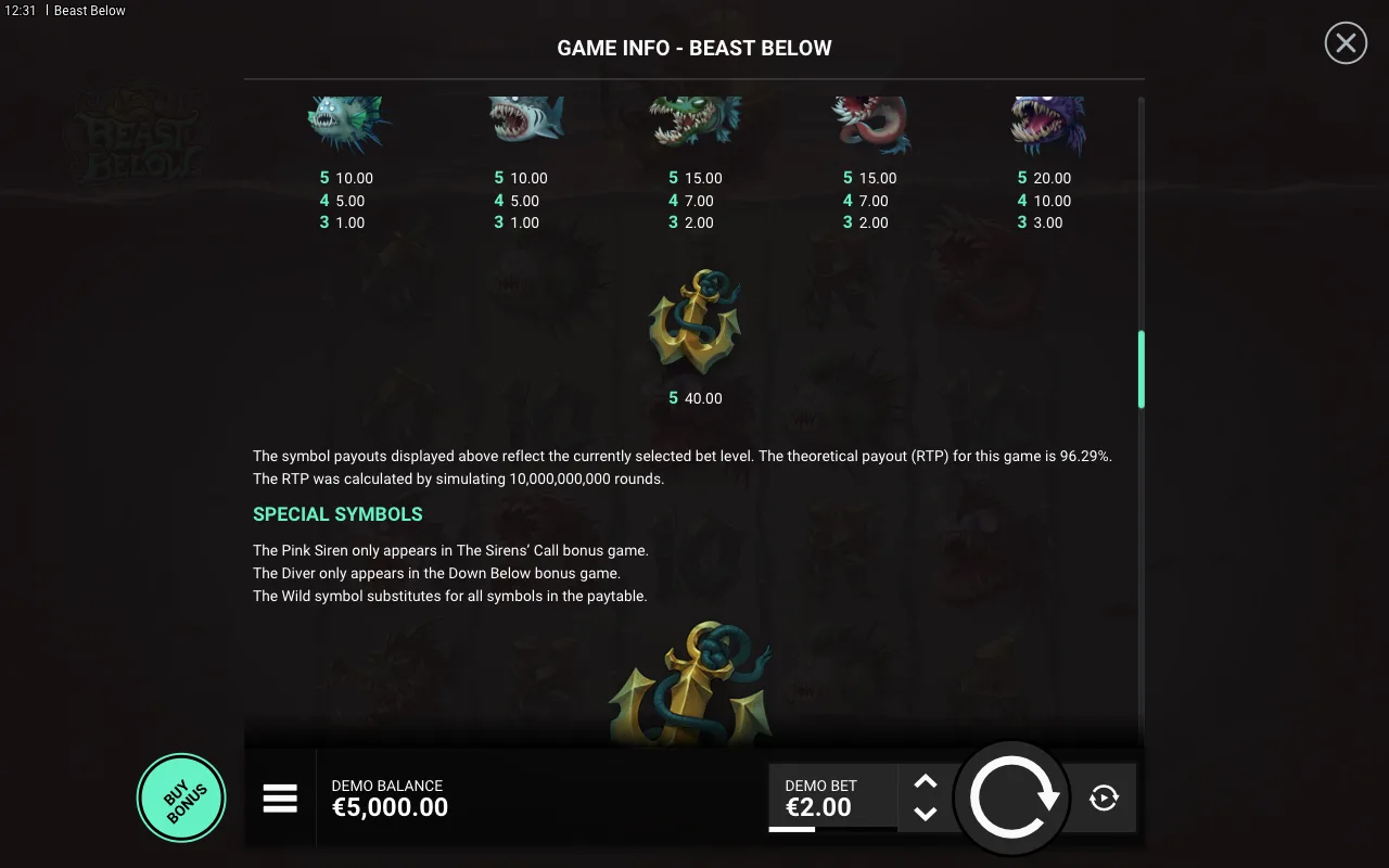 Game rules, page 4 — Beast Below