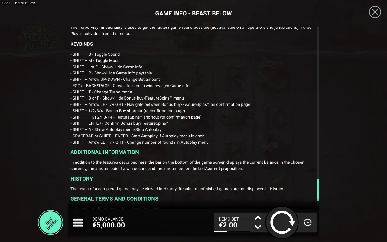Game rules, page 8 — Beast Below
