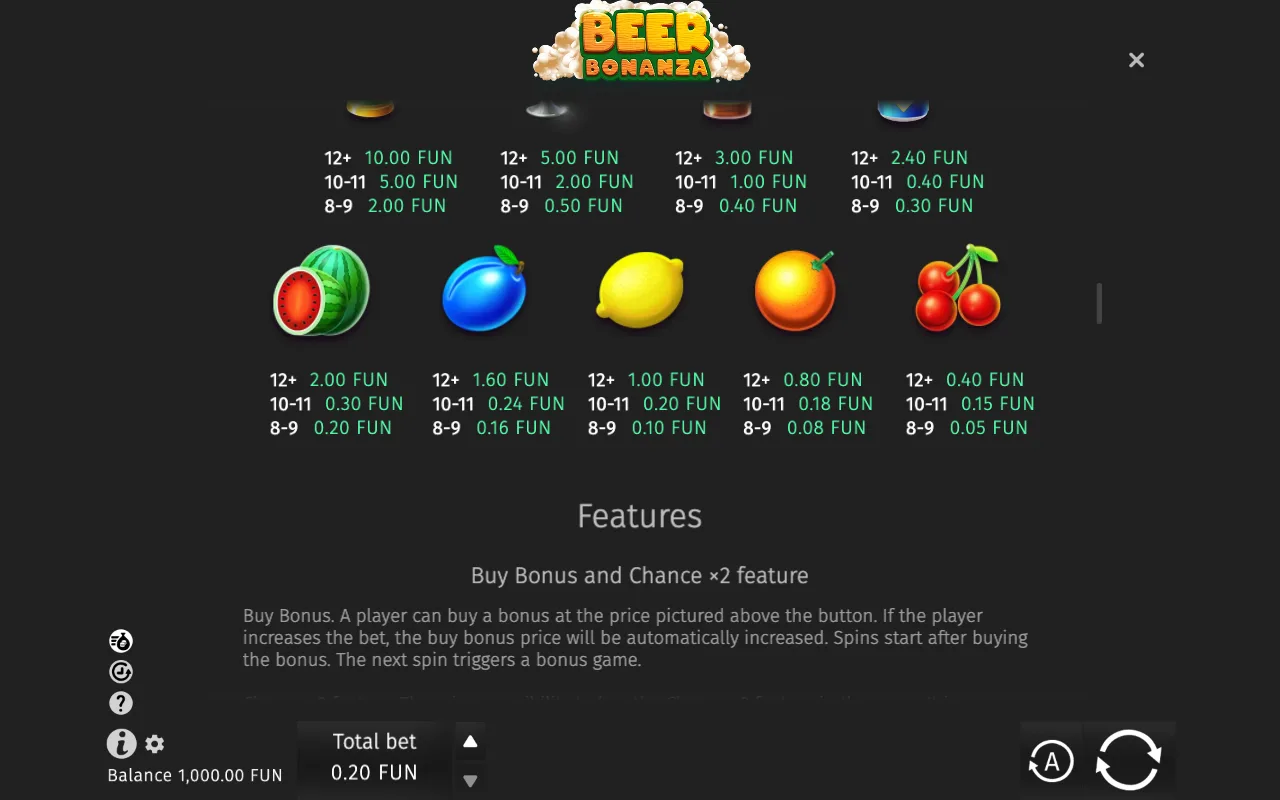Game rules, page 2 — Beer Bonanza