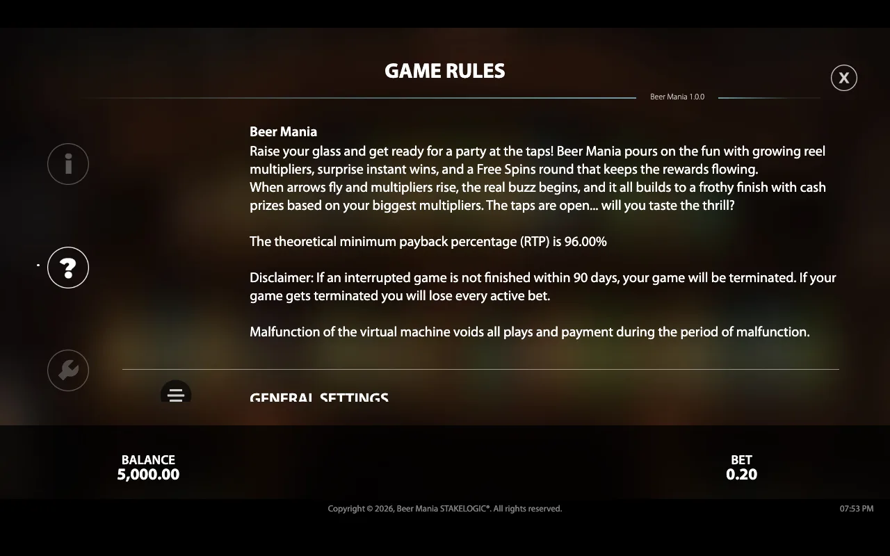 Game rules — Beer Mania