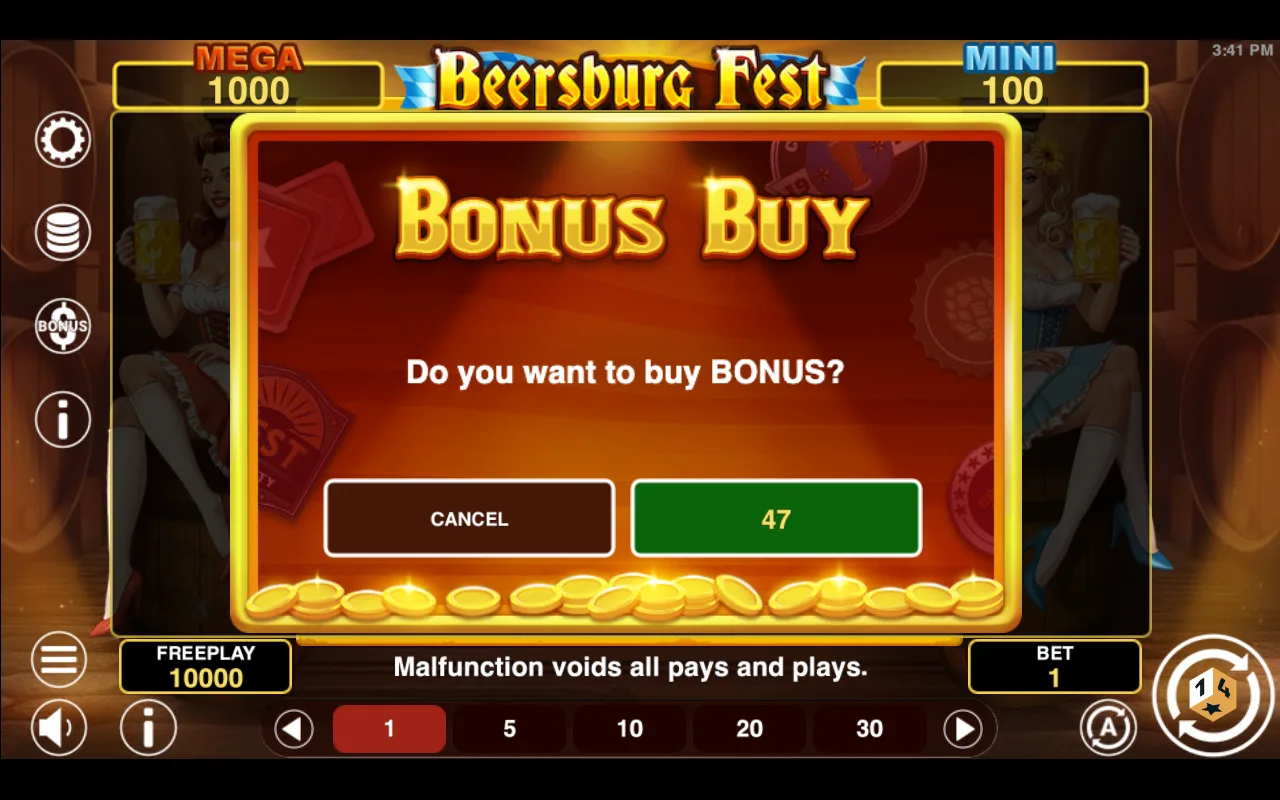 Buying the feature — Beersburg Fest Hold And Win