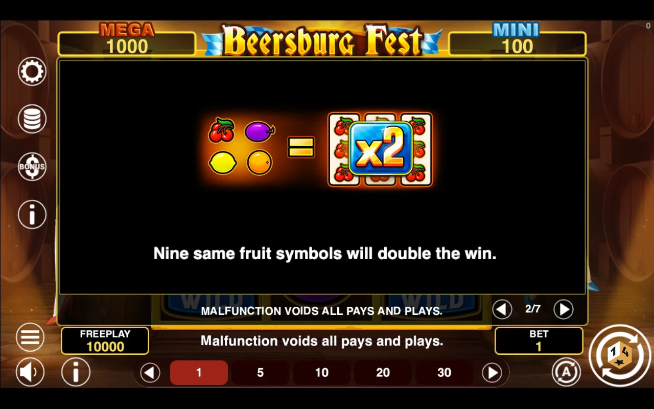 Game rules, page 2 — Beersburg Fest Hold And Win