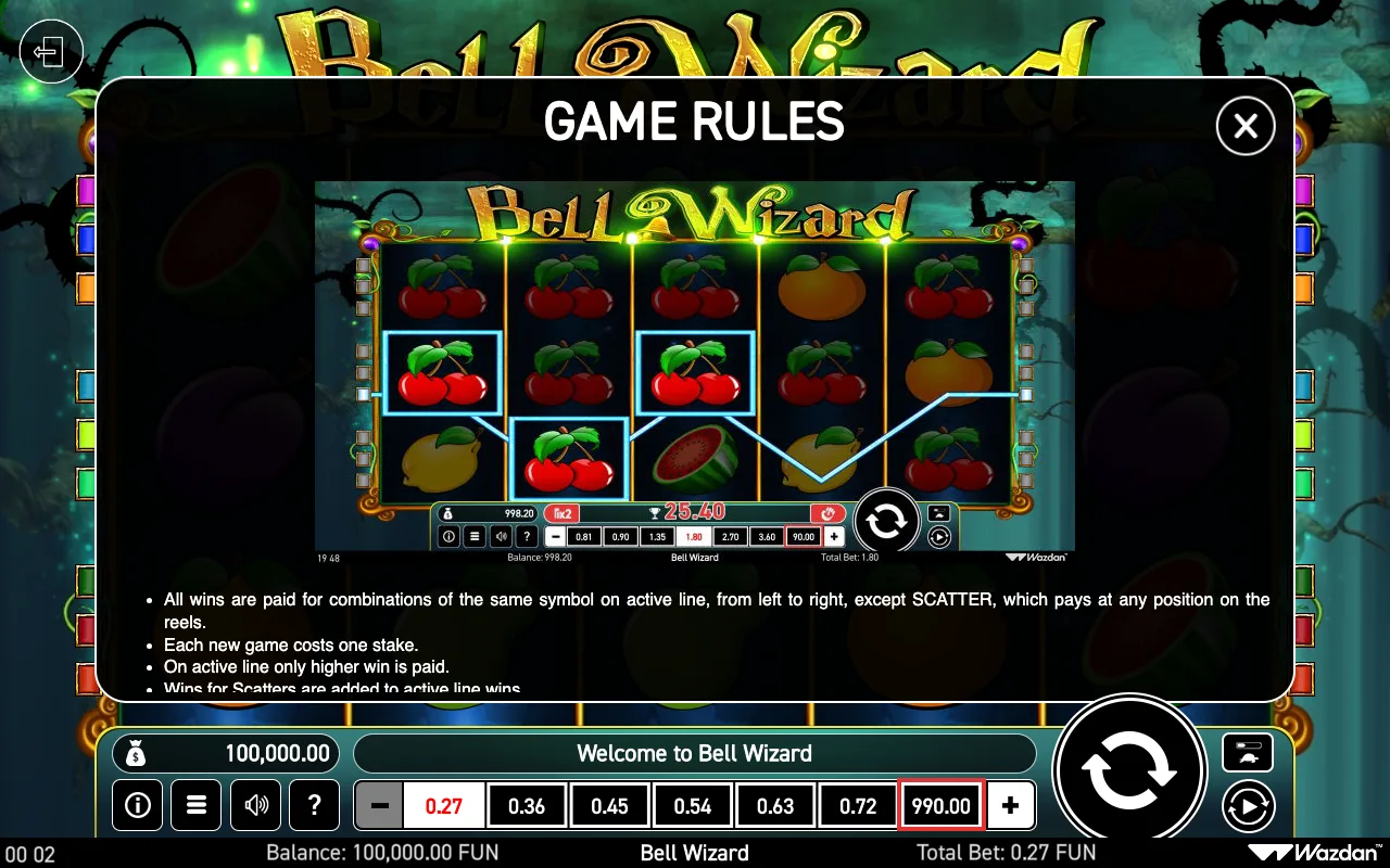 Game rules, page 2 — Bell Wizard