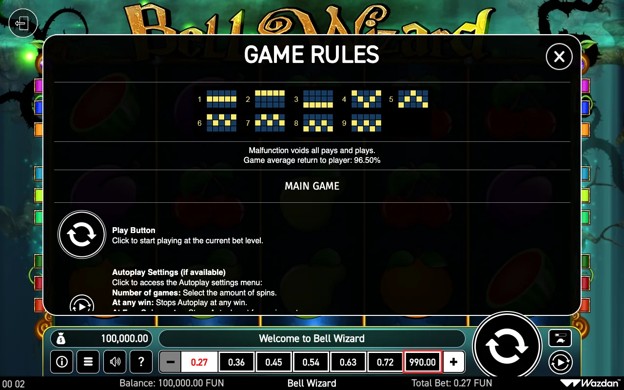Game rules, page 4 — Bell Wizard