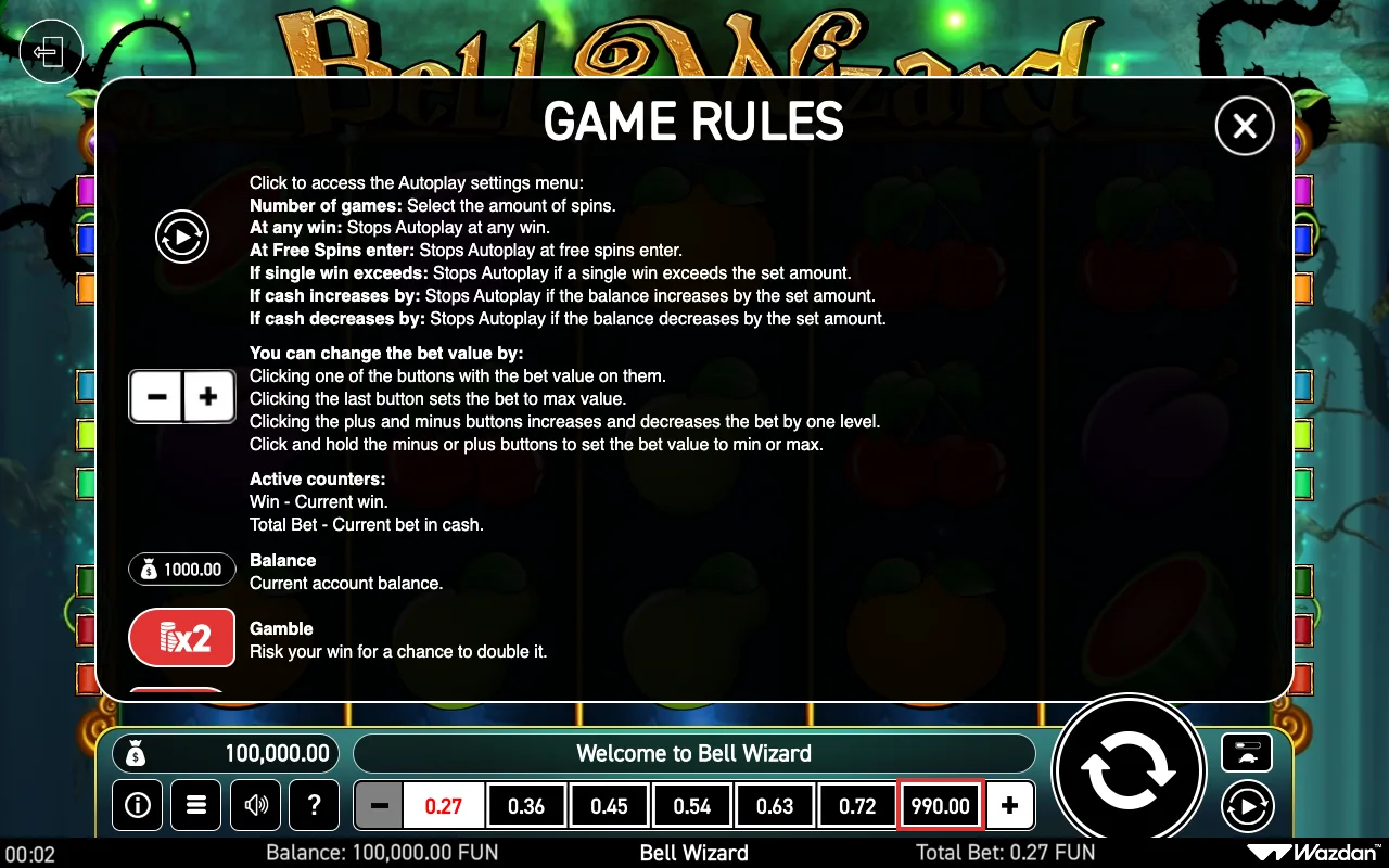 Game rules, page 5 — Bell Wizard