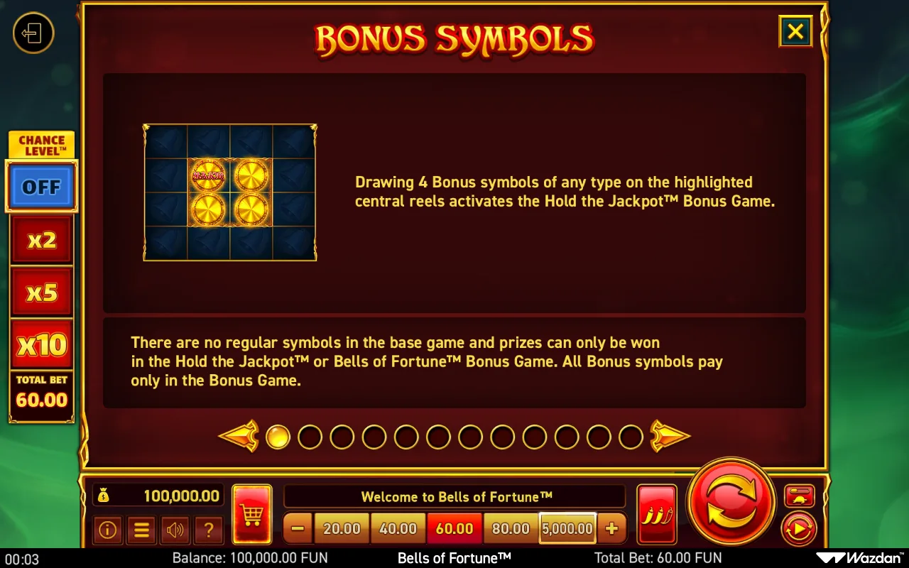 Game rules, page 1 — Bells of Fortune
