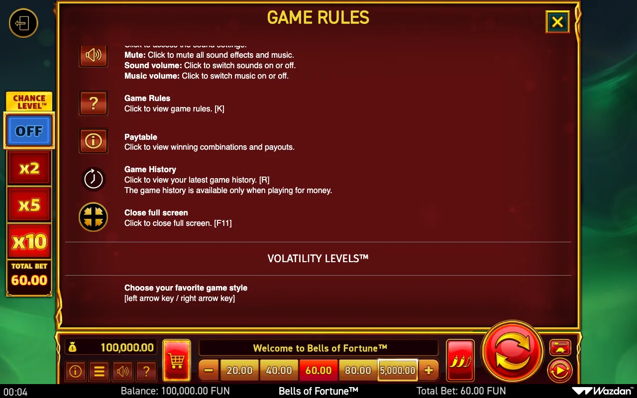 Game rules, page 17 — Bells of Fortune