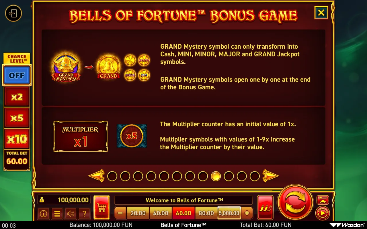 Game rules, page 9 — Bells of Fortune