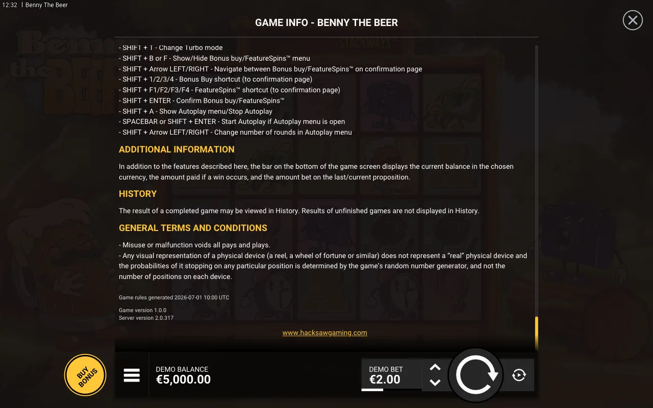Game rules, page 9 — Benny the Beer
